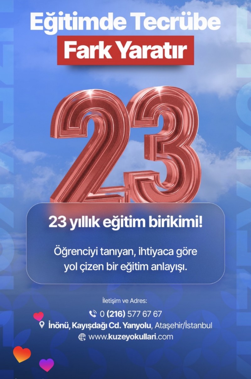 23 yıllık eğitim birikimi